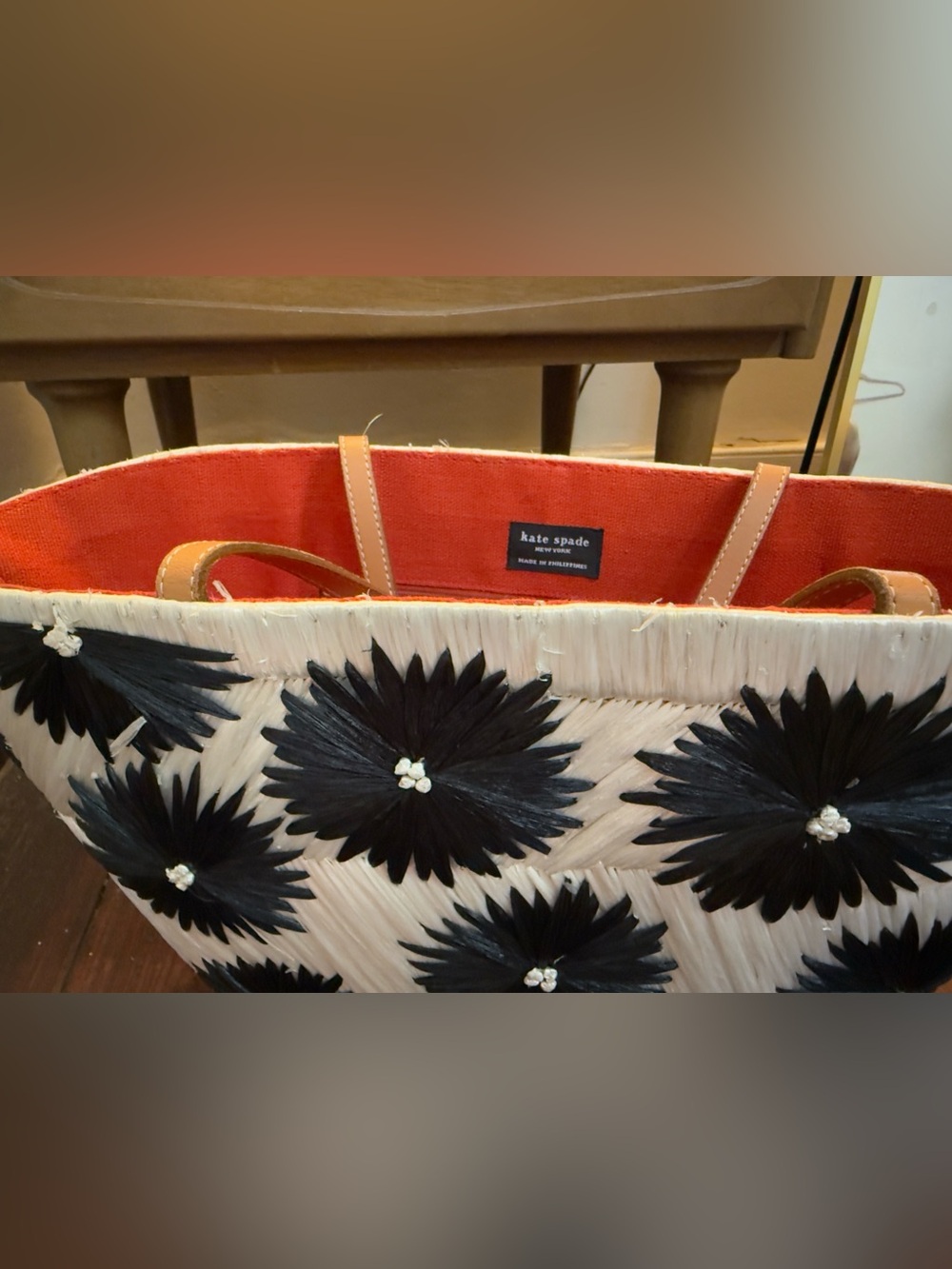 Vintage Kate Spade New York Cabo Holiday Wicker Tote | Summer 2000 Cabo Line - Picture 7 of 7